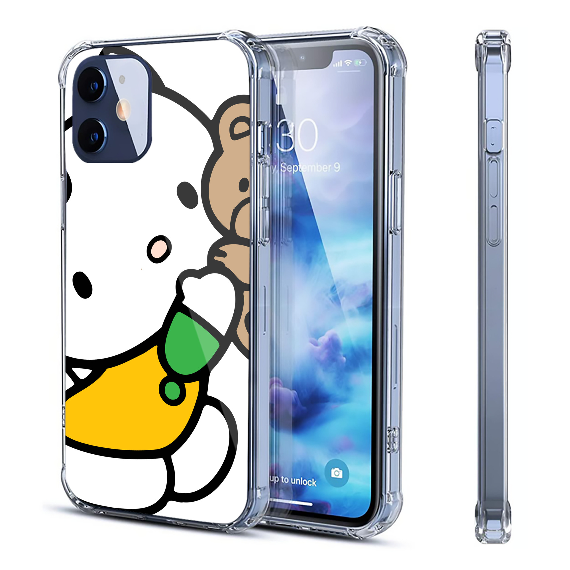 （画像用） Hello Kitty ハローキティ 【iPhone 12シリーズ対応】透明スマホケース（クリアソフトケース）